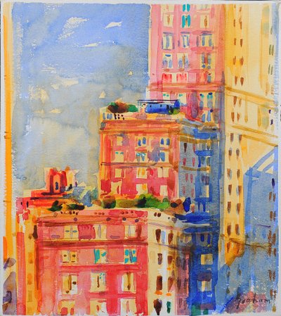 Vinduer i Upper East Side av Peter Graham (Contemporary)