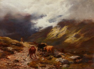 A Mountain Road (olje på lerret) av Peter Graham
