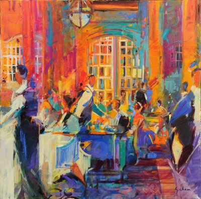 Slottet, San Francisco, 2021 (olje på lerret) av Peter Graham