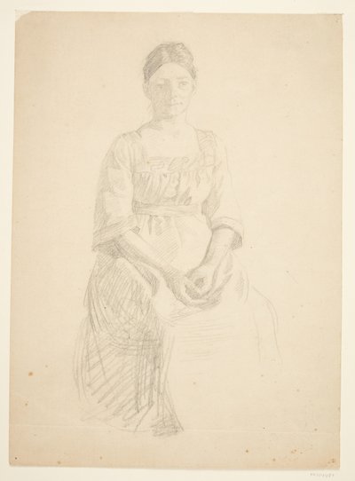 Kunstnerens kone sitter som modell for et portrett av fru Thora Karl Madsen til maleriet: Faaborg Museums innvielse (1910-11) av Peter Hansen