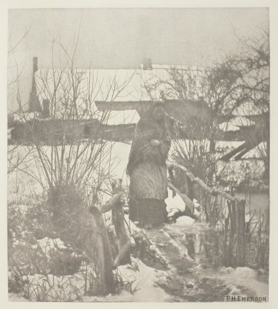 A Slippery Path - Winter Scene (Norfolk) av Peter Henry Emerson