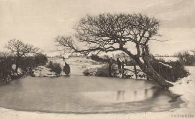 En vintermorgen, 1887. av Peter Henry Emerson