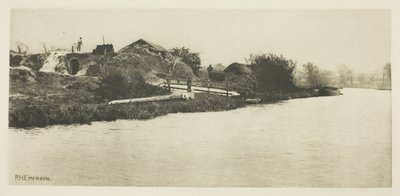 Brickfield ved elven Bure (Norfolk) av Peter Henry Emerson