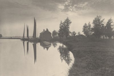 Cantley: Wherries Waiting for the Turn of the Tide av Peter Henry Emerson