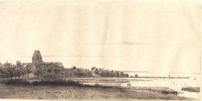 Kveldslandskap fra Stubbekøbing av Peter Vilhelm Ilsted