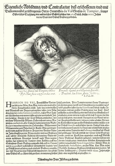 Kroppen til Henri du Val, Comte de Dampierre av Peter Isselburg