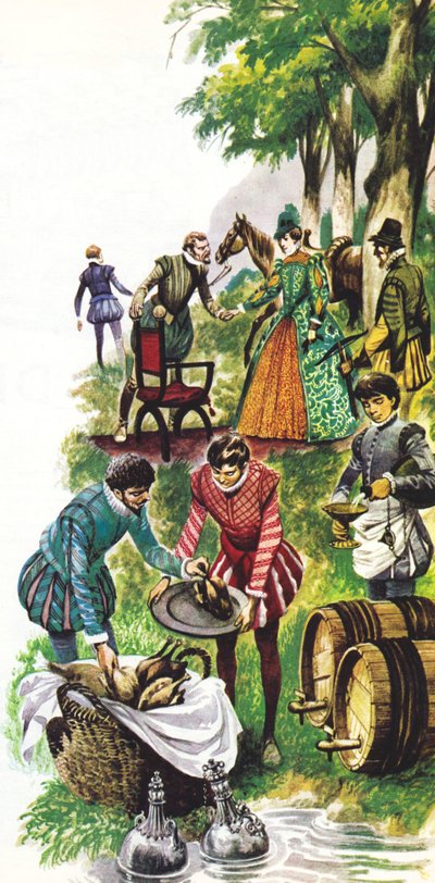 En piknik for dronning Elizabeth I av Peter Jackson
