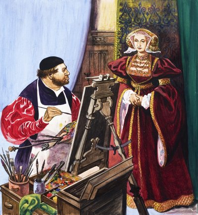 Holbein maler et portrett av Anne av Cleves av Peter Jackson