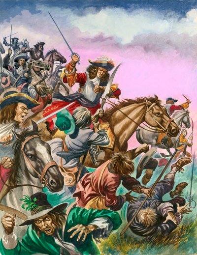 Hertugen av Monmouth i slaget ved Sedgemoor. av Peter Jackson