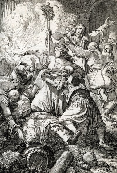 Gresk uavhengighetskrig: den tredje av Missolonghi mellom det osmanske riket og de greske opprørerne, fra 15. april 1825 til 10. april 1826: mange av grekerne drepte seg selv ved å sprenge seg selv i luften med krutt i stedet for å overgi seg etter fiaskoe av Peter Johann Nepomuck Geiger