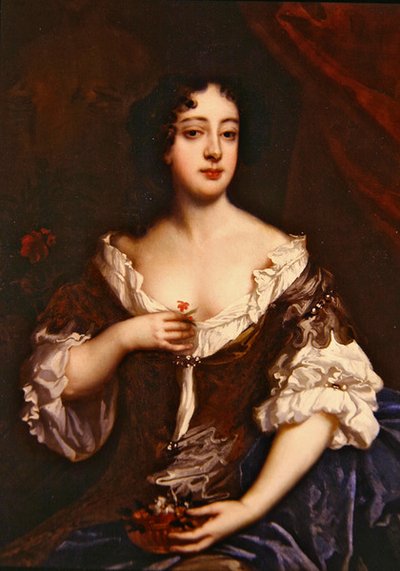 Portrett av en dame (olje på lerret) av Peter Lely