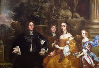 Sir John Cotton og hans familie av Peter Lely