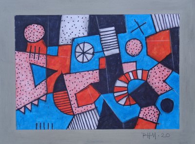 KARNEVAL, 2020 (blandet media) av Peter McClure