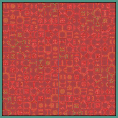 CHOCKER BLOCK, 2017, DIGITALT MALERI av Peter McClure