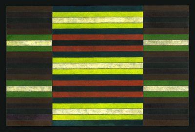 STRIPET TRIPTYCH No.6, 2003, (MALERI) av Peter McClure
