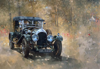 3 liters Bentley på Cottesbrooke (olje på lerret) av Peter Miller