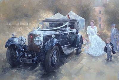 Bentley and Bride (olje på lerret) av Peter Miller