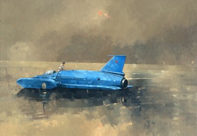 Tidlig morgen på Coniston (olje på lerret) av Peter Miller