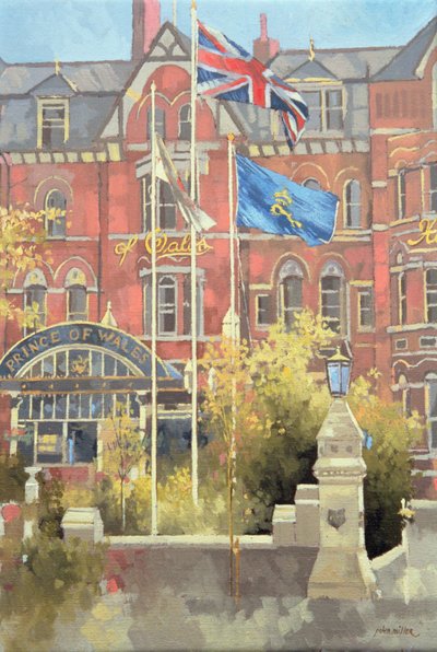 Flagg utenfor Prince of Wales, Southport av Peter Miller