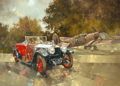Ghost and Spitfire (olje på lerret) av Peter Miller