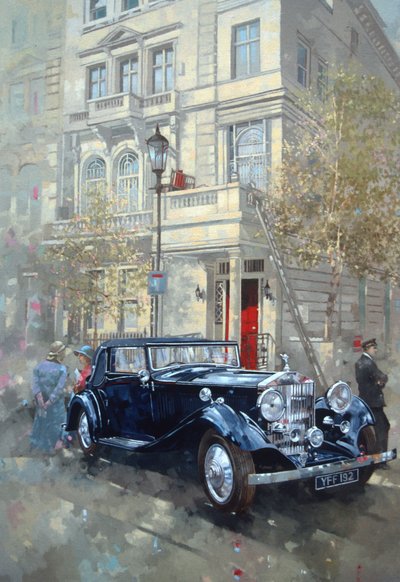 Phantom II into Queens Gate Mews (olje på lerret) av Peter Miller