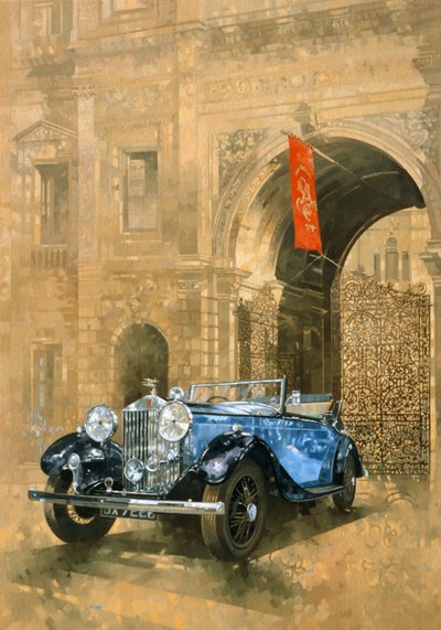 Rolls Royce ved Royal Academy (olje på lerret) av Peter Miller