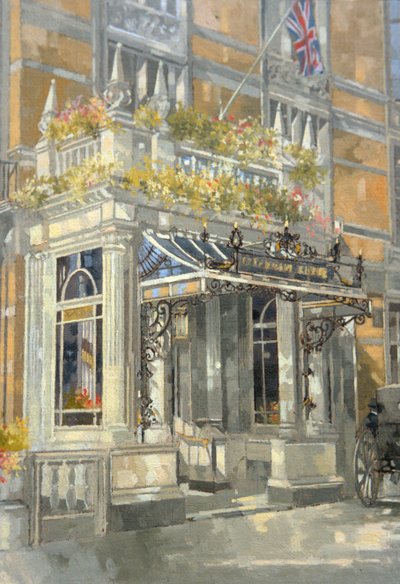 The Connaught Hotel, London (olje på lerret) av Peter Miller
