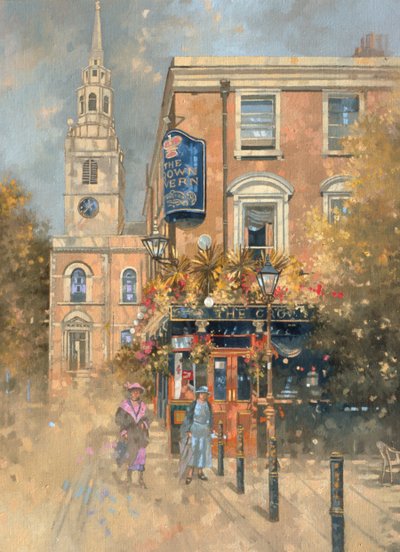 The Crown Tavern - Clerkenwell (olje på lerret) av Peter Miller