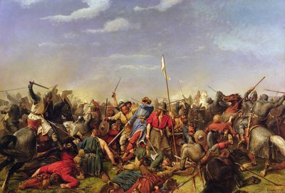Slaget ved Stamford Bridge av Peter Nicolai Arbo