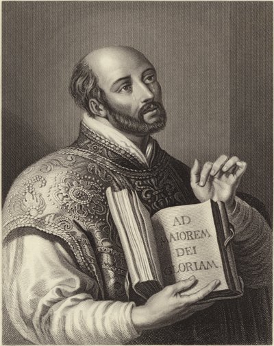 Ignatius av Loyola (gravering) av Peter Paul (after) Rubens