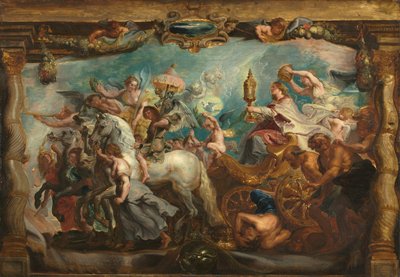 Kirkens triumf, etter 1628 (olje på tre) av Peter Paul (after) Rubens