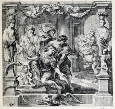 Akilles død, etter Pierre Paul (Pierre-Paul) Rubens (eller Peter Paul eller Petrus Paulus) (1577-1640), Flandern av Peter Paul (after) Rubens