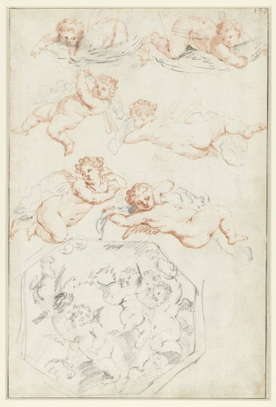 Studier av putti av Peter Paul Rubens (possibly)