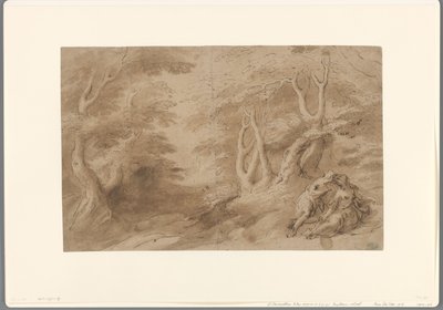 Landskap med elskende par av Peter Paul Rubens (school of)