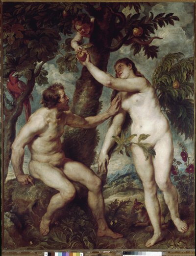 Adam og Eva i det jordiske paradis (olje på lerret av Peter Paul Rubens