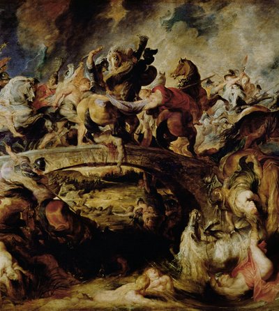 Slaget ved amasonene og grekerne (detalj), ca. 1617 av Peter Paul Rubens