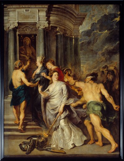 Syklus av Marie de Medicis (1573-1642): Andre krig mellom moren og sønnen mot Marie de Medicis og Louis XIII. "" Avslutningen av Peace in Angers den 10/08/1620"". Maleri av Pierre Paul (Pierre-Paul) Rubens (eller Peter Paul eller Petrus Paulus) (1577-1640 av Peter Paul Rubens