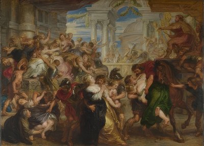Ranet av sabinskvinnene. Rundt 1635-40 av Peter Paul Rubens