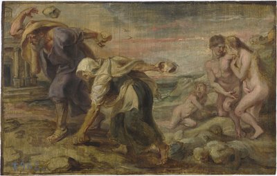 Deucalion og Pyrrha, ca 1636 av Peter Paul Rubens