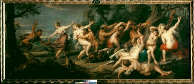 Diana og nymfene overrasket av faunaen Maleri av Peter Paul (Pierre-Paul) Rubens (eller Peter Paul eller Petrus Paulus) (1577-1640) av Peter Paul Rubens
