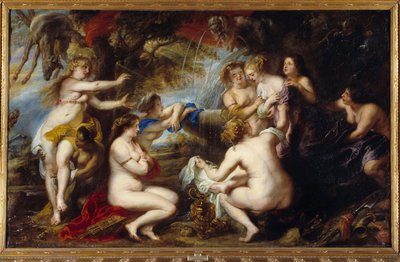 Diane og nymfen Callisto Diane overrasker den gravide callistonymfen til Zevs. Nymfen skjuler graviditeten. Maleri av Pierre Paul (Pierre-Paul) Rubens (eller Peter Paul eller Petrus Paulus) (1577-1640) 1600-tallet søn. 2,02x3,23 m Madrid, Prado-museet av Peter Paul Rubens