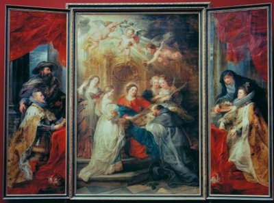 St. Virgin ser ut til St. Ildefonso av Peter Paul Rubens