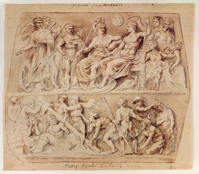 Tegning av Gemma Augustea (penn og blekk og blyant på papir) av Peter Paul Rubens