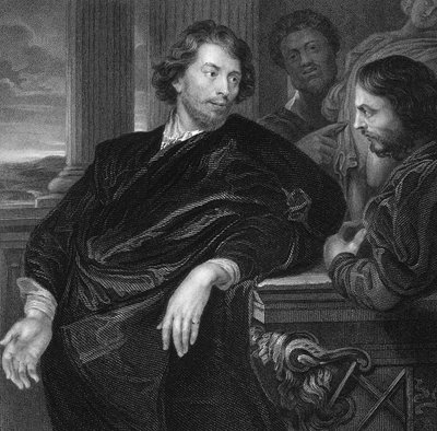 Gravert selvportrett av Sir Peter Paul Rubens (1577 - 1640) (gravering) av Peter Paul Rubens