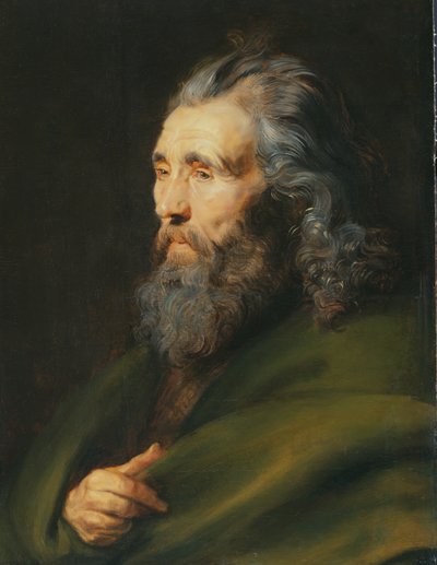 Hovedstudie av en skjegget mann, ca. 1617 av Peter Paul Rubens