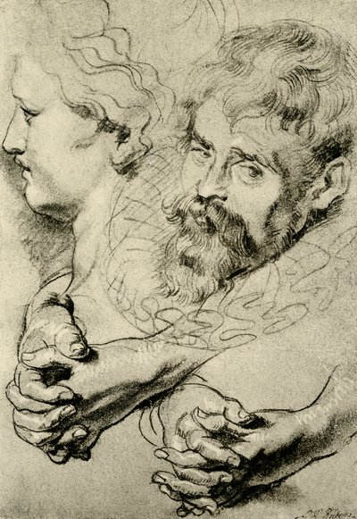 Hode- og håndstudier av Peter Paul Rubens