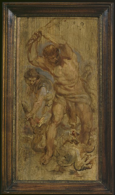 Hercules Killing the Hydra ca. 1639 av Peter Paul Rubens