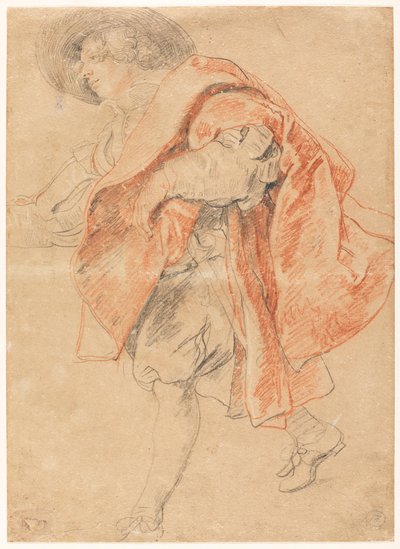 En ung mann som går ned en trapp av Peter Paul Rubens
