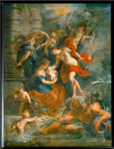 Dronning Marie de Medicis fødsel i Firenze 26. april 1573 av Peter Paul Rubens