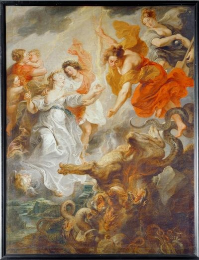 Den perfekte forsoning av dronningen og hennes sønn ... av Peter Paul Rubens